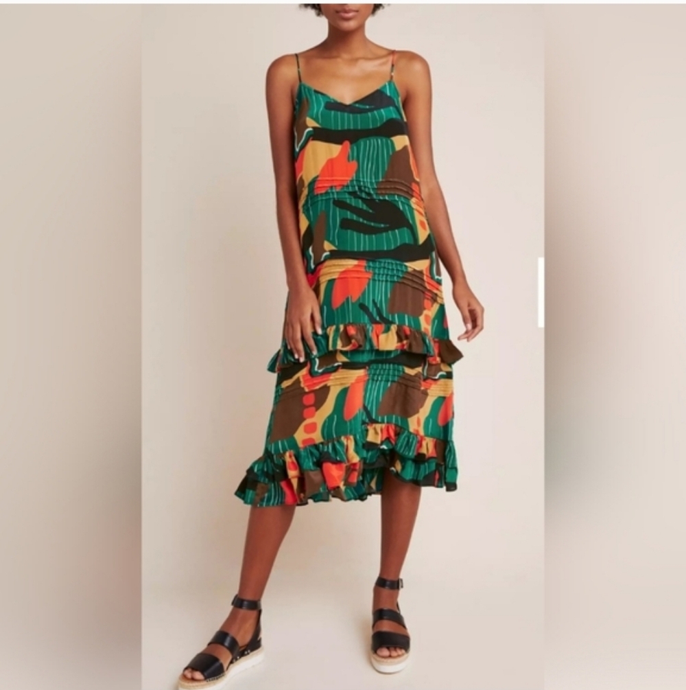 Anthropologie X Dhruv Kapoor Colorful Summer Dress